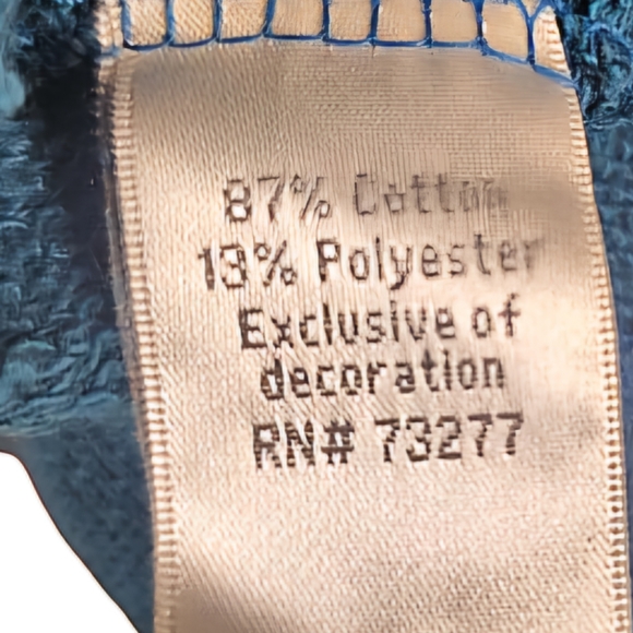 Disney by Lauren Conrad M Coquette Blue Sequin Floral Apple Hummingbird Top - Picture 5 of 7